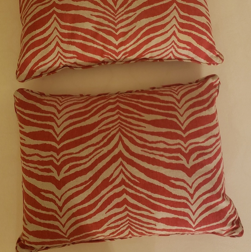 ORANGE TIGER STRIPE STANDATD  SHAMS - Picture 2 of 4